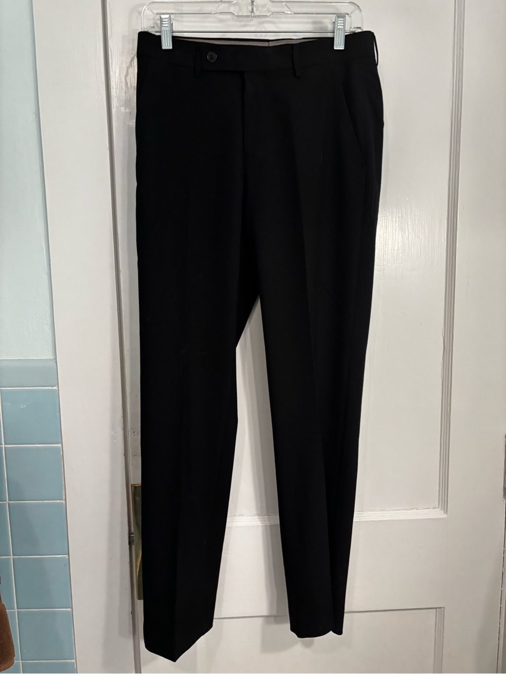 Calvin Klein Black Slim Fit Men's Dress Pants - 30W x 30L